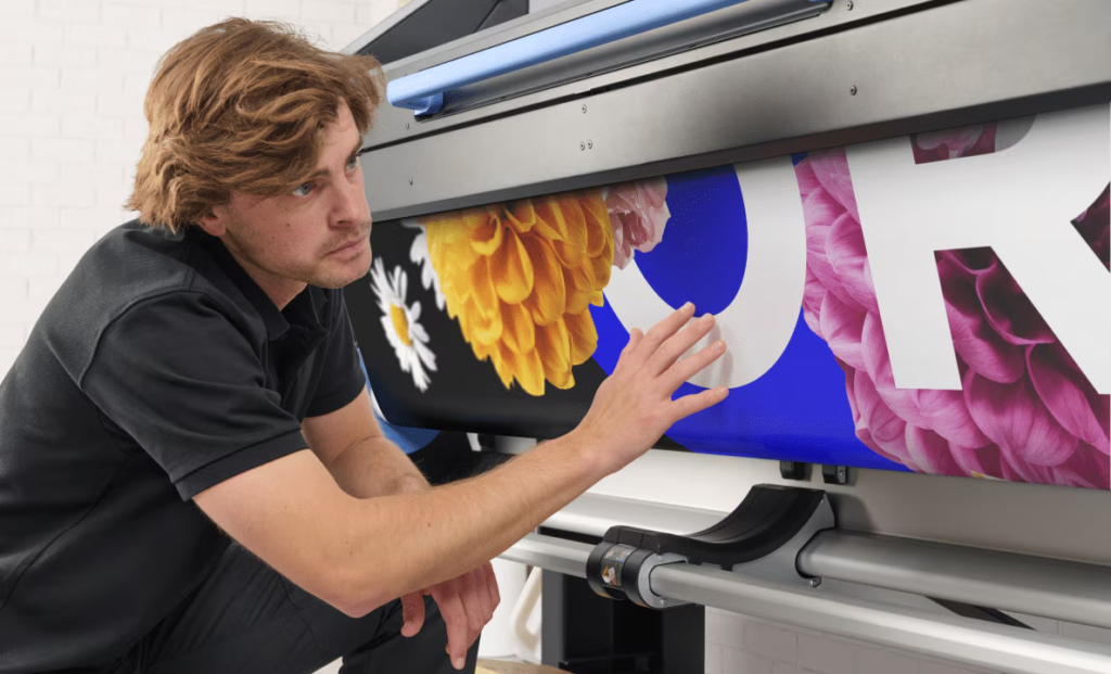 Operatore che lavora su HP Latex serie 730/830