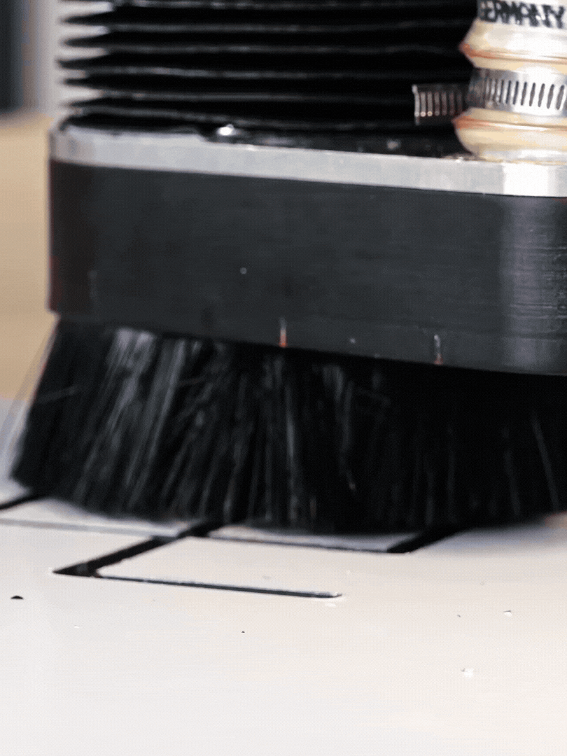 Gif animata di fresatrice Visio in funzione